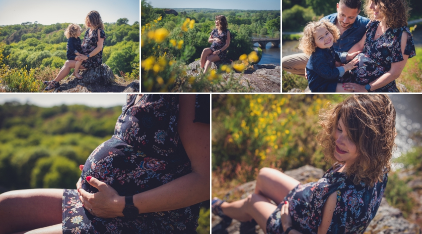 femme enceinte à l'extérieur au Boël en fleurs